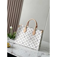 Louis Vuitton ONTHEGO MM Monogram jacquard fabric Multicolor Beige M24708 High