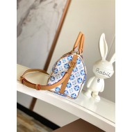 Louis Vuitton Speedy Bandouliere 25 Bag Monogram Tiles coated canvas Lagoon Blue M11264 High