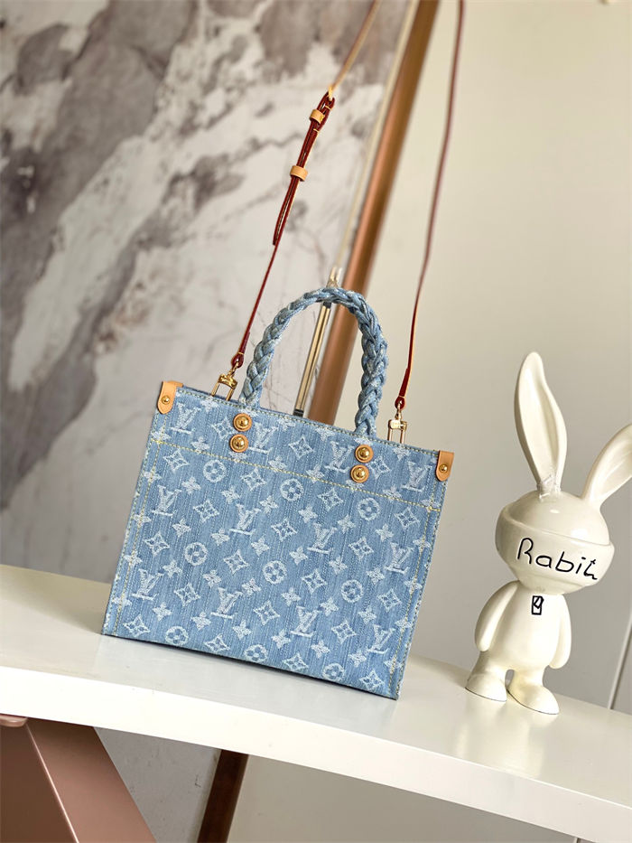 Louis Vuitton Let Go PM Monogram Denim Sky Blue Denim M24897 High