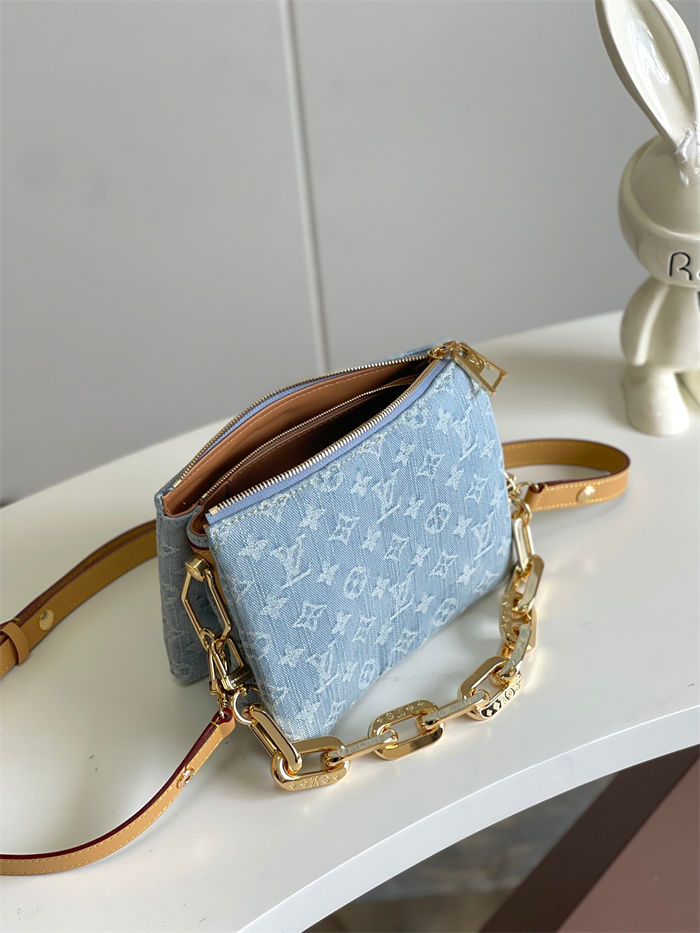 Louis Vuitton COUSSIN BB Monogram Denim Sky Blue Denim M11401 High