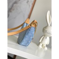 Louis Vuitton LOOP Handbag Monogram Denim Sky Blue Denim M24846 High