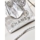 Chanel 22 MINI HANDBAG Metallic Calfskin & Silver-Tone Metal Silver AS3980 High