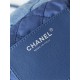 Chanel 22 MINI HANDBAG Washed Denim & Silver-Tone Metal Blue AS3980 High