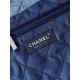 Chanel 22 MEDIUM HANDBAG Denim & Silver-Tone Metal AS3261 Blue High