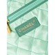 Chanel 22 SMALL HANDBAG Canvas & Gold-Tone Metal AS3260 Green High