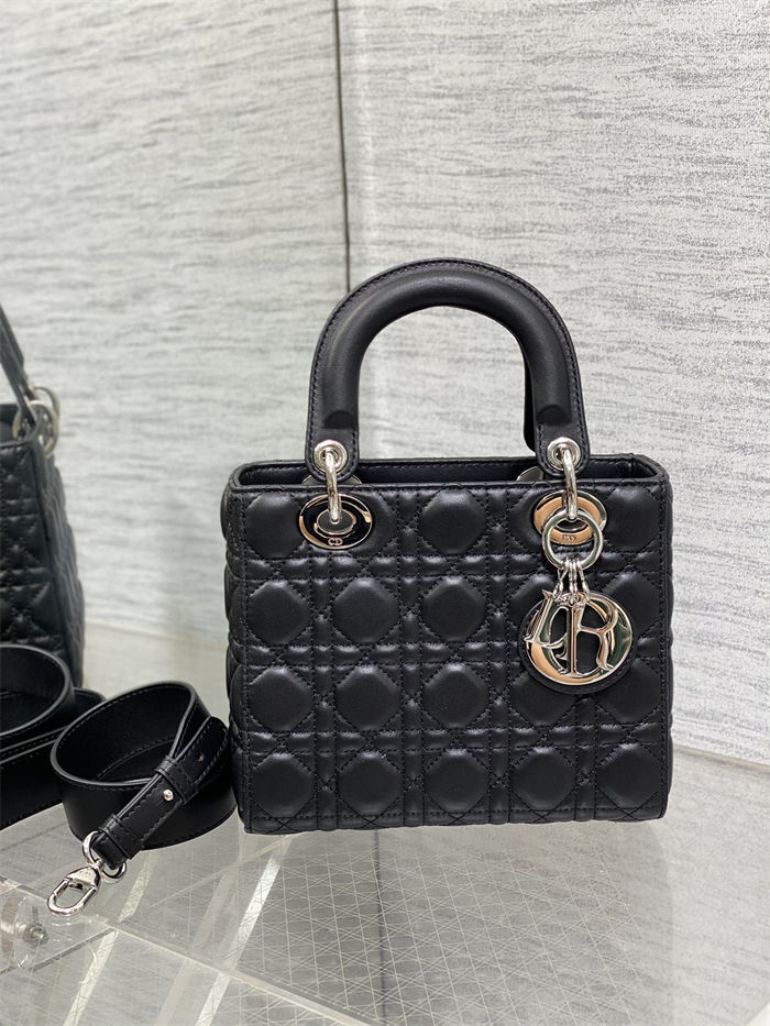 SMALL LADY Dior MY ABCDior BAG Cannage Lambskin Black-Silver High