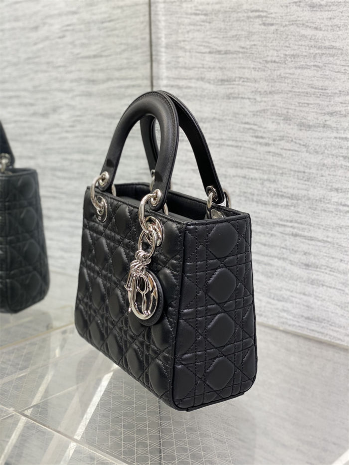 SMALL LADY Dior MY ABCDior BAG Cannage Lambskin Black-Silver High