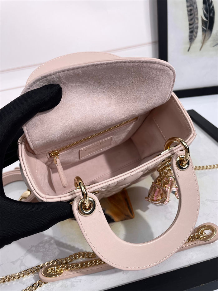 MINI LADY Dior BAG Cannage Lambskin Resin High