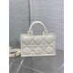 MINI Dior BOOK TOTE Macrocannage Calfskin Latte High