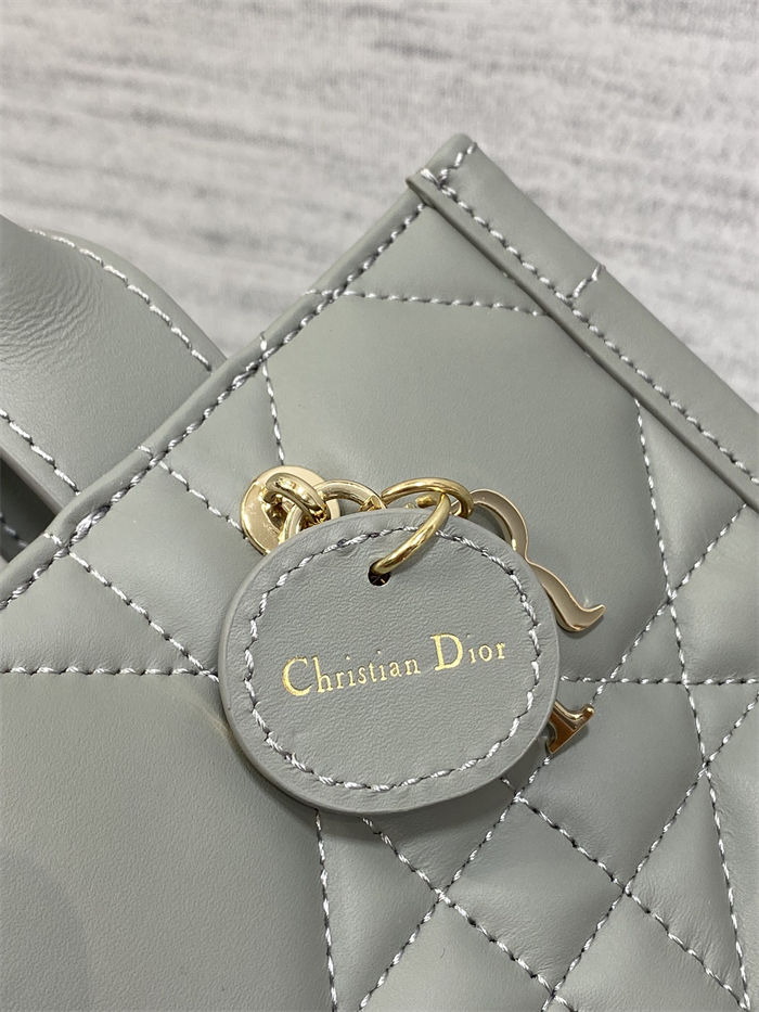 MINI Dior BOOK TOTE Macrocannage Calfskin High