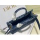 MINI Dior BOOK TOTE Dior Oblique Embroidery Blue Denim High