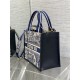 SMALL Dior BOOK TOTE Toile de Jouy Embroidery Blue High