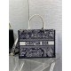 MEDIUM Dior BOOK TOTE Toile de Jouy Reverse Embroidery Blue High