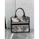 SMALL Dior BOOK TOTEZodiac Embroidery and Black Calfskin High