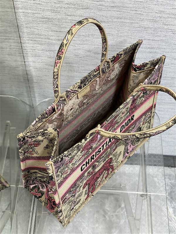 LARGE Dior BOOK TOTE Toile de Jouy Embroidery Sauvage High