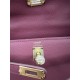 Hermes Kelly 25/28cm Sellier Bag Epsom Leather Silver/Gold Metal In Bordeaux High