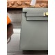 Hermes Kelly 25/28cm Sellier Bag Epsom Leather Silver/Gold Metal In Vert Amande High