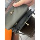 Hermes Kelly 25/28cm Sellier Bag Epsom Leather Silver/Gold Metal In Vert Amande High