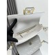 BAGUETTE canvas Laser Cut Strap bag White High