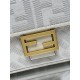 BAGUETTE canvas Laser Cut Strap bag White High