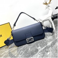 BAGUETTE Selleria bag with oversized topstitching Navy Blue High