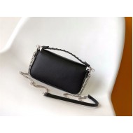 MINI BAGUETTE Selleria bag with 309 hand-sewn topstitches Black High