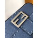 MINI BAGUETTE Selleria bag with 309 hand-sewn topstitches Dark Blue High