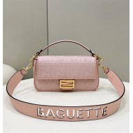 BAGUETTE canvas Laser Cut Strap bag Pink High