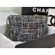 Large Chanel 19 Flap Bag Tweed Gold-Tone Black-Pink High