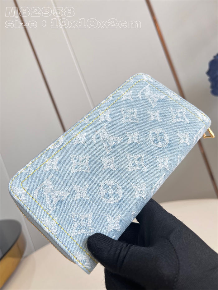 Louis Vuitton Zippy Wallet Monogram Denim M82958 High