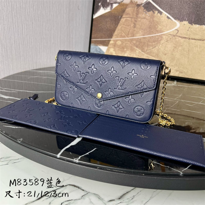 Louis Vuitton FÉLICIE POCHETTE Monogram Empreinte M83589 High