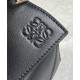 Small Puzzle bag Woven Handle Black High