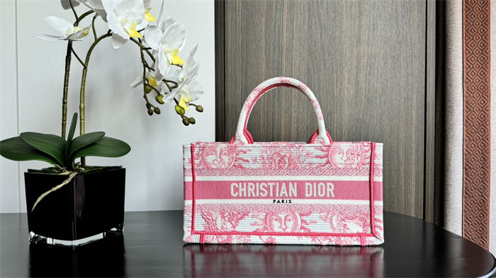 East-West Dior Book Tote Dioriviera Toile de Jouy Soleil Embroidery High