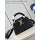 Louis Vuitton Capucines East-West Mini Grained calfskin M48865/M24671 Black High