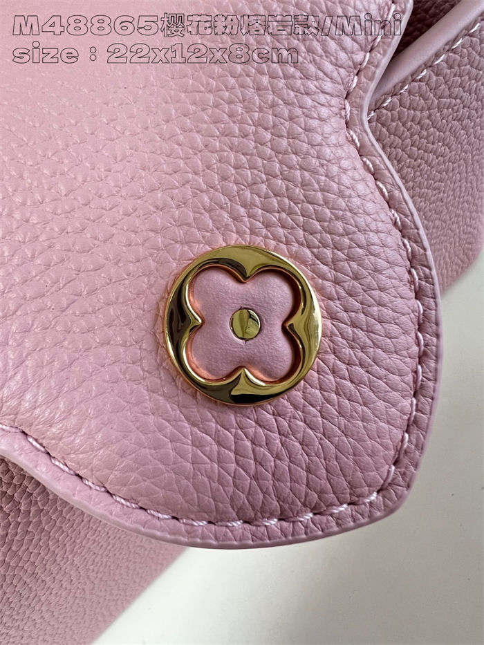 Louis Vuitton Capucines East-West Mini Grained calfskin M48865/M24671 Pink High