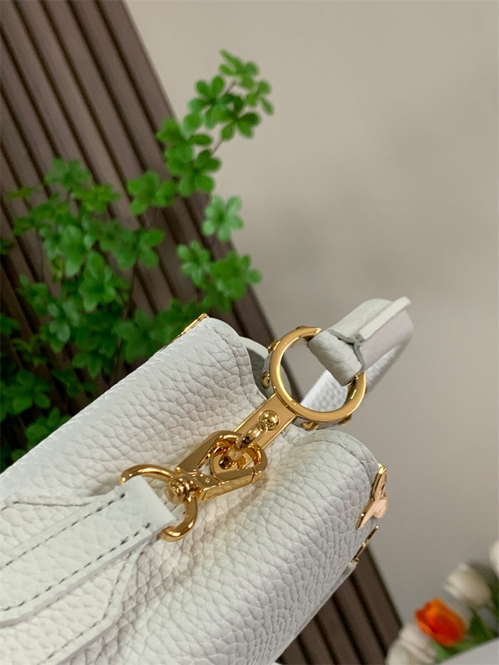 Louis Vuitton CAPUCINES MINI Taurillon White M56669 High