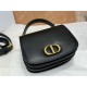 30 Montaigne Avenue Top Handle Bag Medium Calfskin Black High