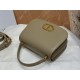 30 Montaigne Avenue Top Handle Bag Medium Calfskin Powder Beige High