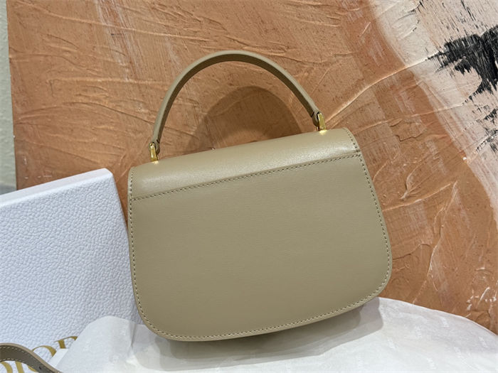 30 Montaigne Avenue Top Handle Bag Medium Calfskin Powder Beige High