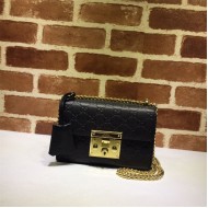 Gucci Padlock small GG shoulder bag 409487 Black High