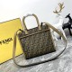 Fendi Sunshine Small FF jacquard fabric Brown High