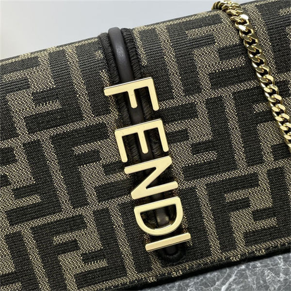 Fendigraphy Chain Wallet FF fabric High