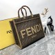 MEDIUM Fendi SUNSHINE FF jacquard fabric Brown High