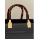 MEDIUM Fendi SUNSHINE Leather & Elaphe Shopper Black High