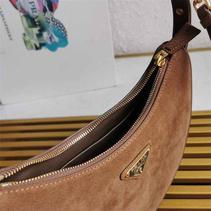 Prada Arqué Suede shoulder bag 1BC194 High