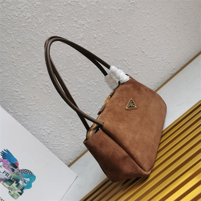 Prada Medium suede shoulder bag 1BA444 High