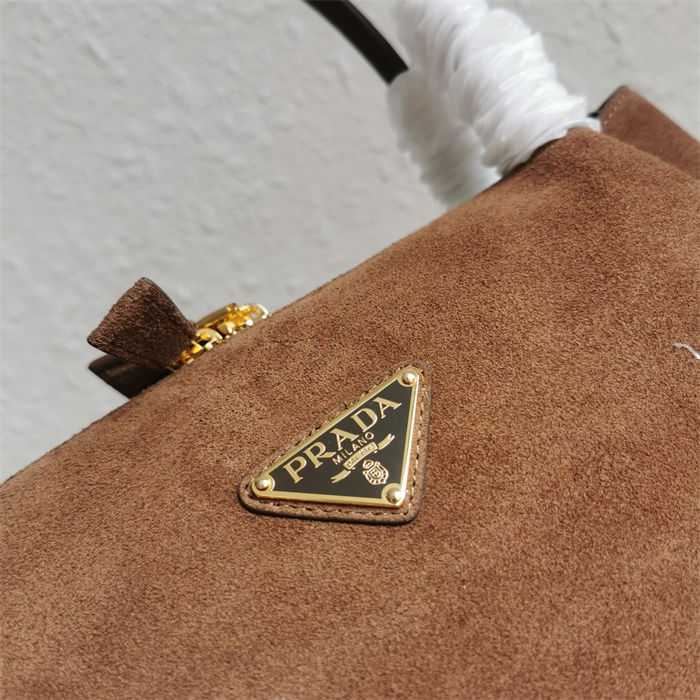 Prada Medium suede shoulder bag 1BA444 High