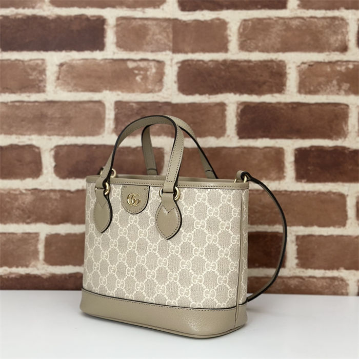 Gucci OPHIDIA MINI TOTE BAG GG Supreme canvas 811716 Beige-White High