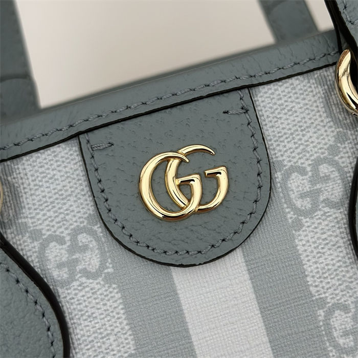 Gucci OPHIDIA MINI TOTE BAG GG Supreme canvas 811716 Grey-Blue High