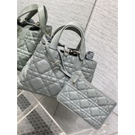 DIOR TOUJOURS BAG MEDIUM Macrocannage Calfskin Stone Gray High